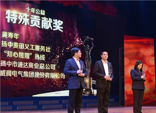 十年公益，，，爱的转达——w66利来集团荣获扬中市“十年公益特殊孝顺奖”-栏目内容详细页-公司新闻